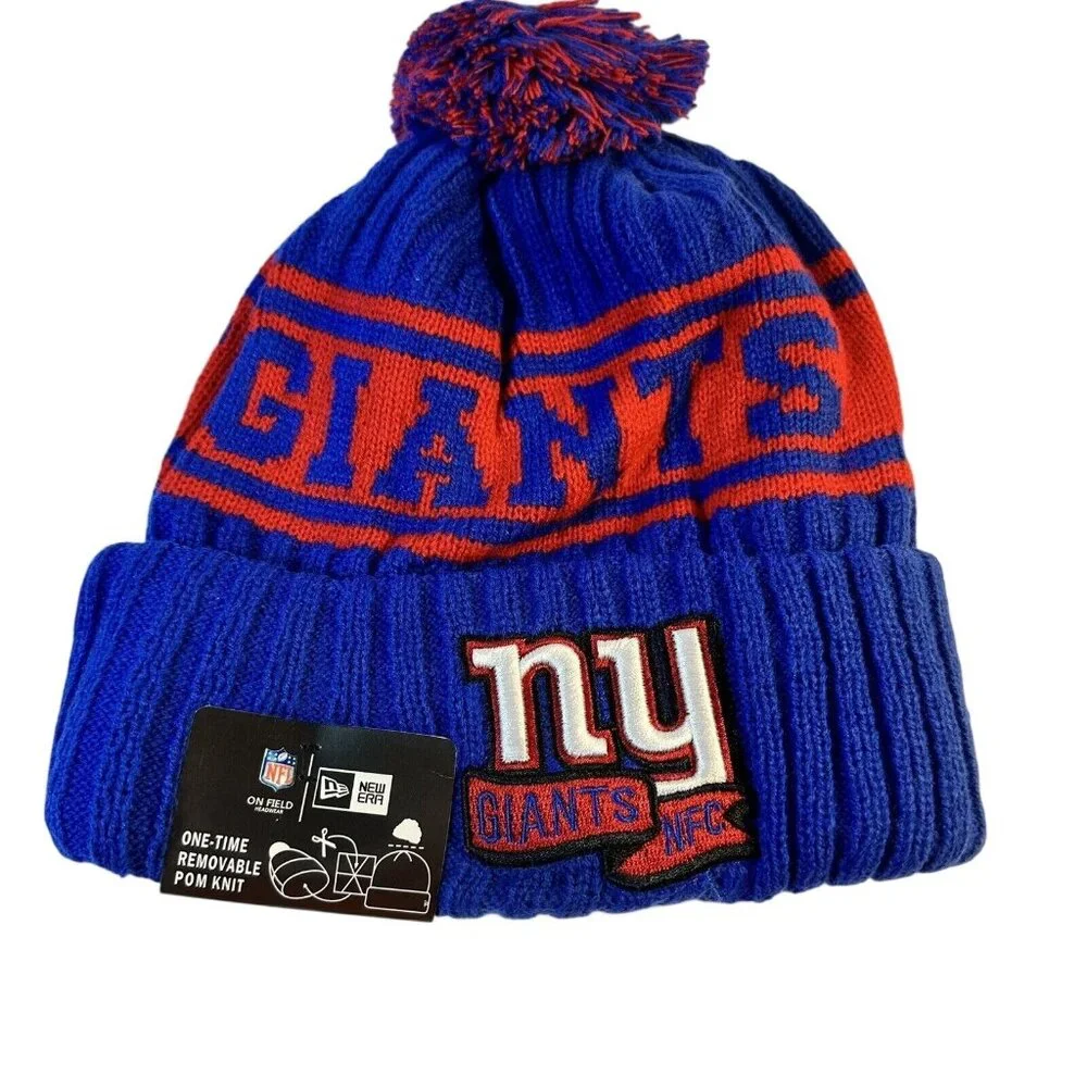 New York Giants New Era Winter Knit Hat Beanie Fleece Lined One Size NWT. - Picture 1 of 7